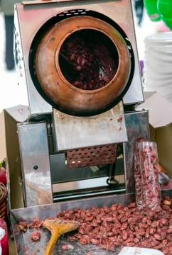 Sugared almond machine 库存照片