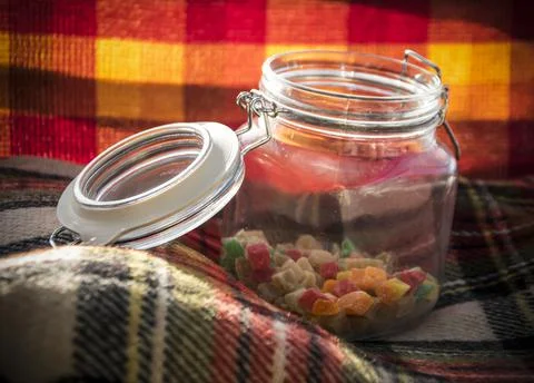 Sugared Candies in a Jar Stock Photos