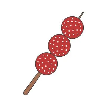Sugared cranberry skewer Stock Illustration