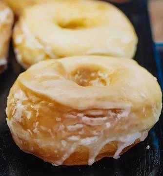 Sugared donuts and other typical sweets of the Christmas season Stock Photos