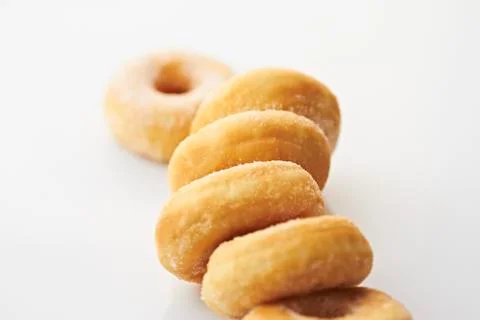 Sugared doughnuts Stock Photos