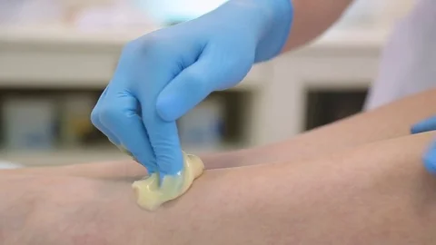Sugaring hair removal Stock Footage 83243232