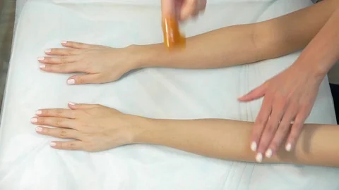 Sugaring of the Left Arm Stock Footage 73382469