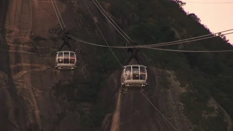 The SugarLoaf Cable Car - September 9th, 2010 - Rio de Janeiro, Brazil Stock Footage 314850262