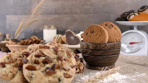 Sugarly Chocolate Chip Cookie Mixed Fotos de archivo