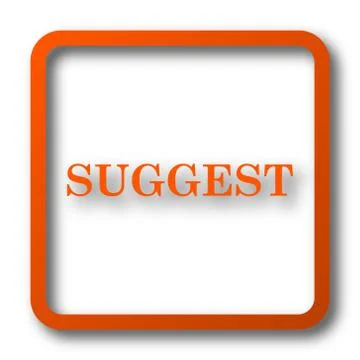 Suggest icon. Internet button on white background.. Stock Illustration