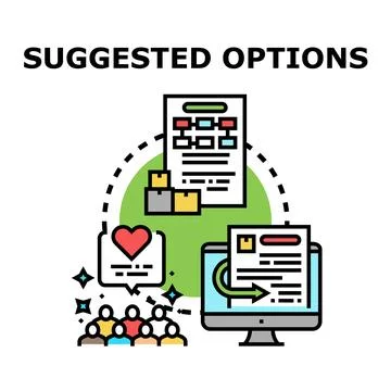 Suggested options for effective business development and feedback Stock Illustration