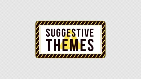 Suggestive themes content warning label sign animation Stock Footage 333677303