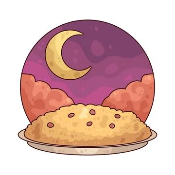 Suhoor illustration Stock Illustration