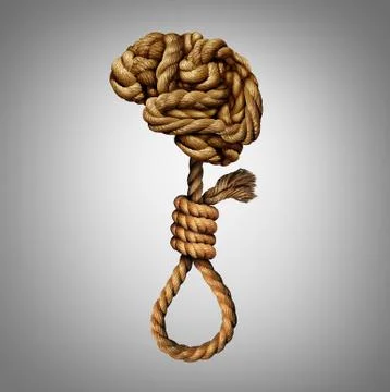 Suicidal Thoughts 库存插图