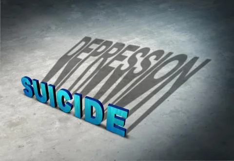 Suicide And Depression Stock Illustration