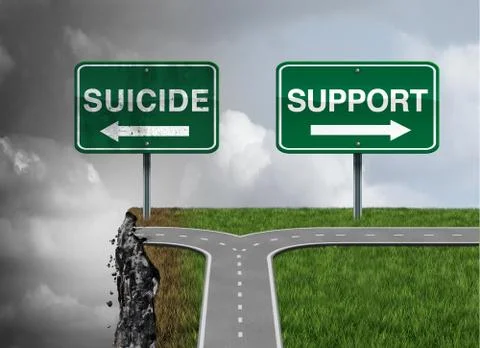 Suicide and support Stock Illustration