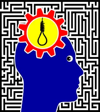 Suicide Concept Sign Illustrazione stock