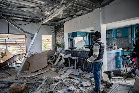 Suicide drones: a security tactic leaving hundreds dead and wounded in Haiti, Pu Stock Photos