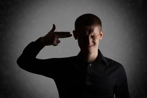 Suicide Gesture Stock Photos