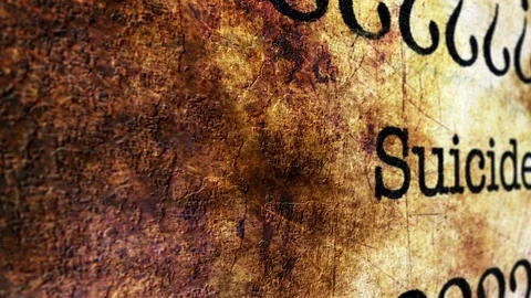Suicide grunge concept Stock Footage 70776636