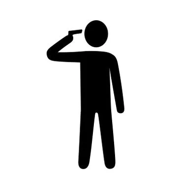 Suicide headshot Stock-Illustration