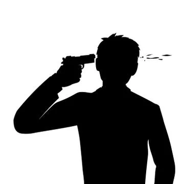 Suicide headshot Stock-Illustration