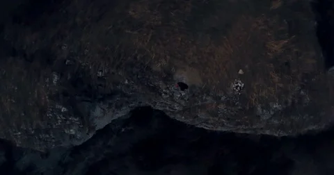 Suicide Jumping Off A Cliff Drone View 4K Stock Footage 81220101