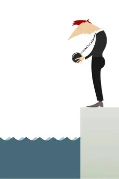 Suicide man Stock Illustration