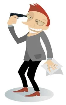 Suicide man isolated Stock Illustration