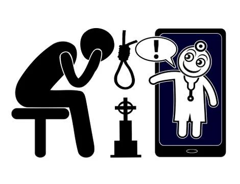 Suicide Prevention Hotline Illustrazione stock