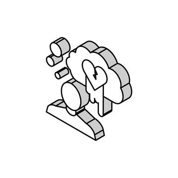 Suicide psychological problems isometric icon vector illustration Illustrazione stock