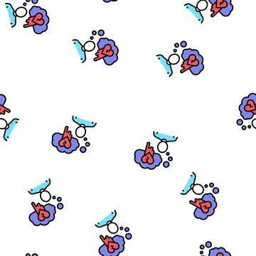 Suicide psychological problems vector seamless pattern Stock Illustration