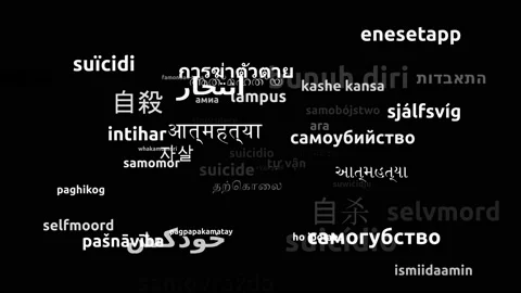 Suicide Translated in 49 Worldwide Languages Endless Looping 3d Zooming Wordc Stockbeeldmateriaal 145202116