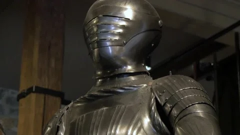 A Suit of Armor on Display in Tower of London Stock Footage 145662452