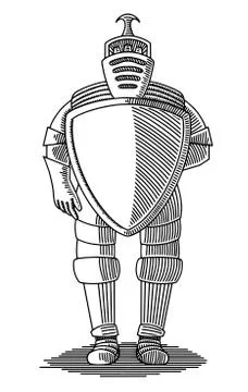 Suit of Armor Stock Illustration
