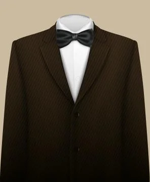 Suit background with bow tie Stock Illustration