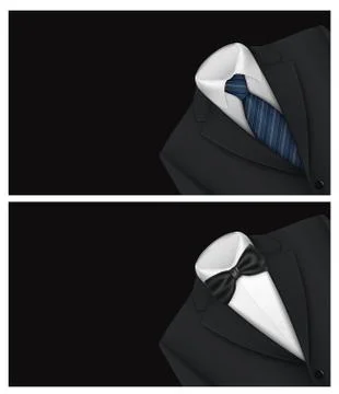 Suit background with bow tie Stock Illustration