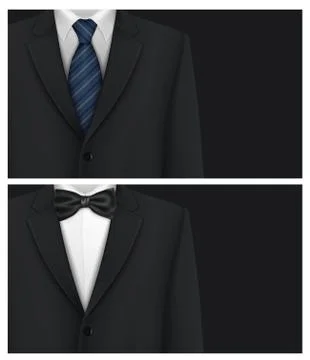 Suit background with bow tie Stock Illustration