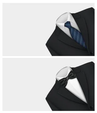 Suit background with bow tie Stock Illustration