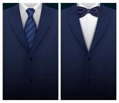 Suit background with bow tie Stock Illustration