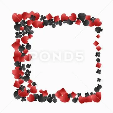 Suit card frame. Stock Illustration