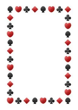 Suit card frame. 스톡 일러스트