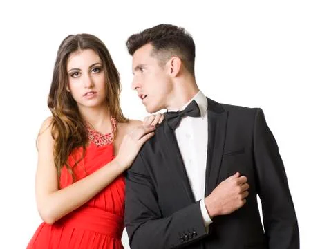 Suit couple Foto stock