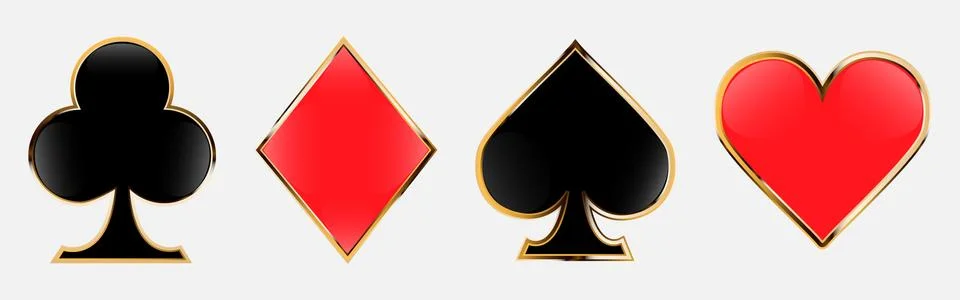 Suit deck of playing cards Stock Illustration