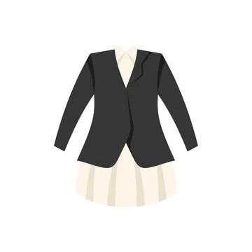 Suit dress icon flat vector. College code Illustrazione stock