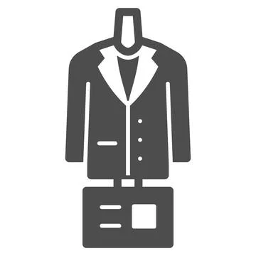 Suit finishing press solid icon, dry cleaning concept, jacket topper machine Stock Illustration