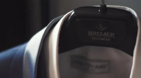 Suit on a hanger Stock Footage 58753982