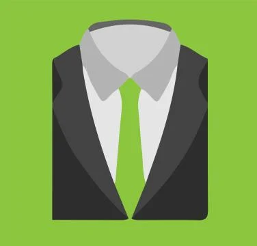 Suit icon isolated on background Stock Illustration