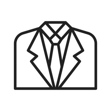 Suit icon vector image. Illustrazione stock