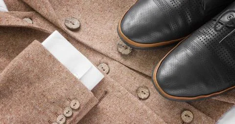 Suit jacket button details Stock Photos