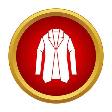 Suit jacket icon representing formal business wear Stock Illustration