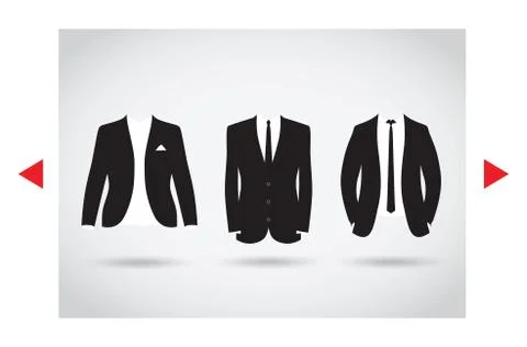 Suit selection Stock Illustration