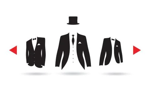 Suit selection Stock Illustration