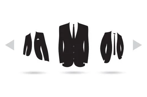 Suit selection Stock Illustration